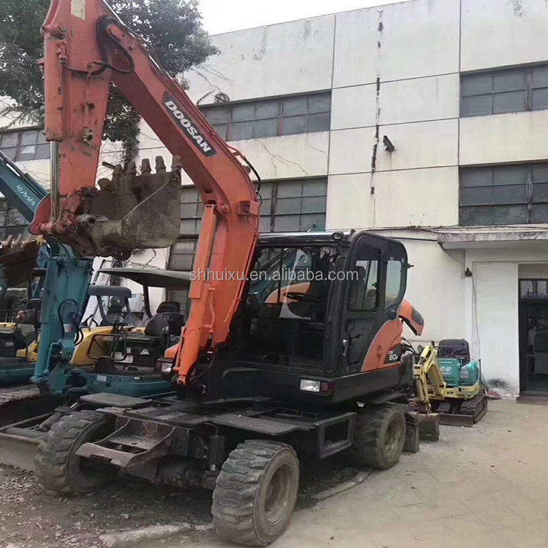 Отличная производительность для Doosan 60w использованный колесный экскаватор подержанный колесный экскаватор Doosan DX60W
