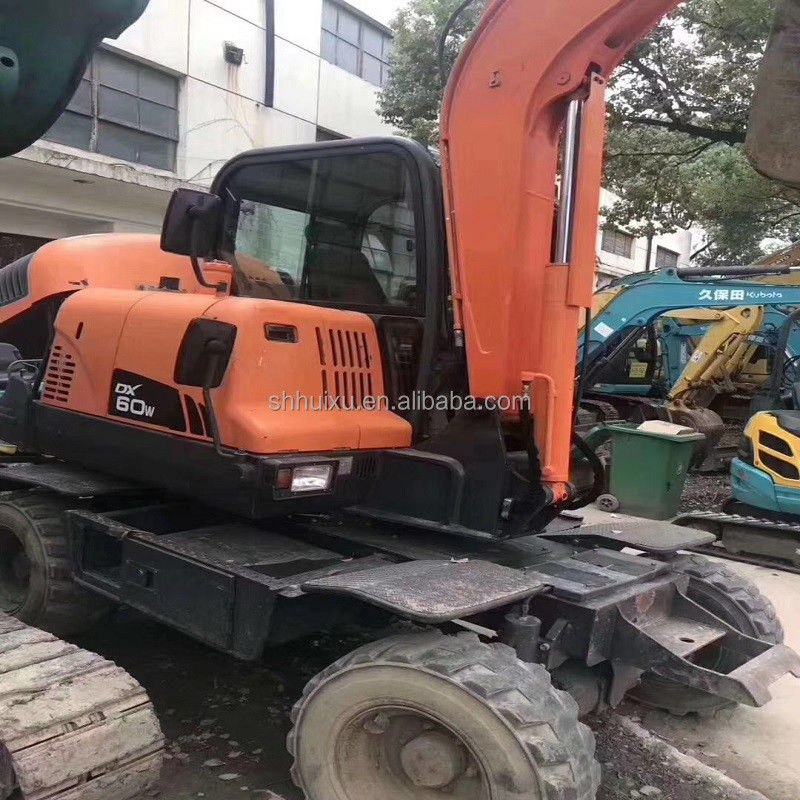 Отличная производительность для Doosan 60w использованный колесный экскаватор подержанный колесный экскаватор Doosan DX60W