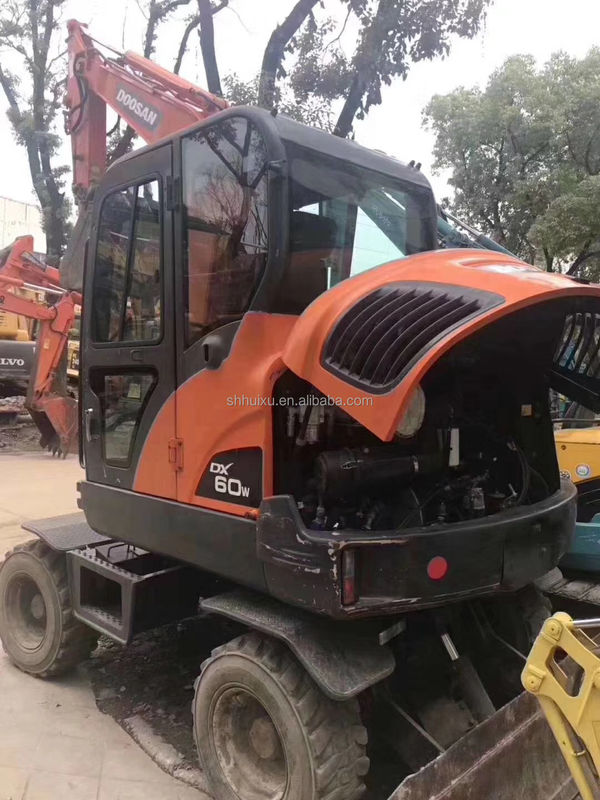 Отличная производительность для Doosan 60w использованный колесный экскаватор подержанный колесный экскаватор Doosan DX60W