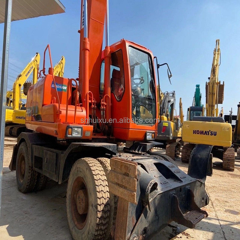 Подержанный качественный экскаватор DOOSAN 210W с низкой ценой на продажу/Подержанный гидравлический полётник Doosan 210W экскаватор экскаватор