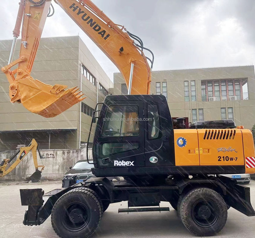 Подержанный хорошего качества колесный экскаватор HYUNDAI210W 21T Подержанный экскаватор Кассирная машина для продажи