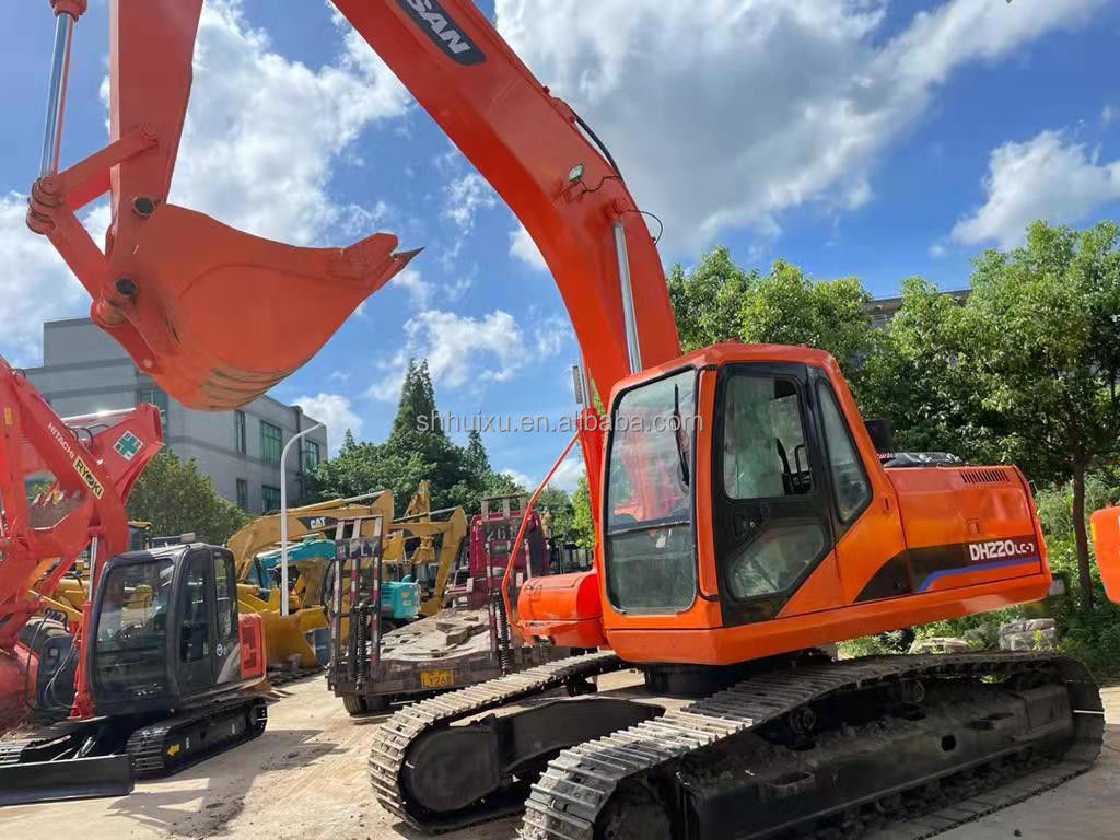 Doosan горячая продажа Doosan DH220lc использованный экскаватор/Употребленная выкопательная машина Doosan DH220-7 Корея происхождение для продажи