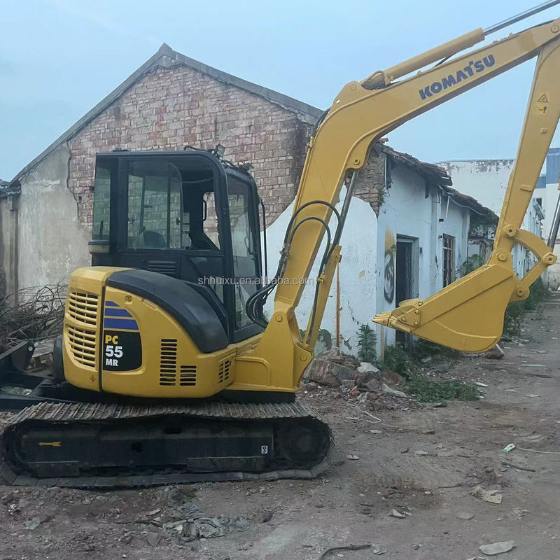 Высококачественный экскаватор KOMATSU PC55MR подержанный гидравлический ползучий экскаватор Япония происхождение/Подержанный мини-экскаватор KOMATSU PC55MR Дешевая цена