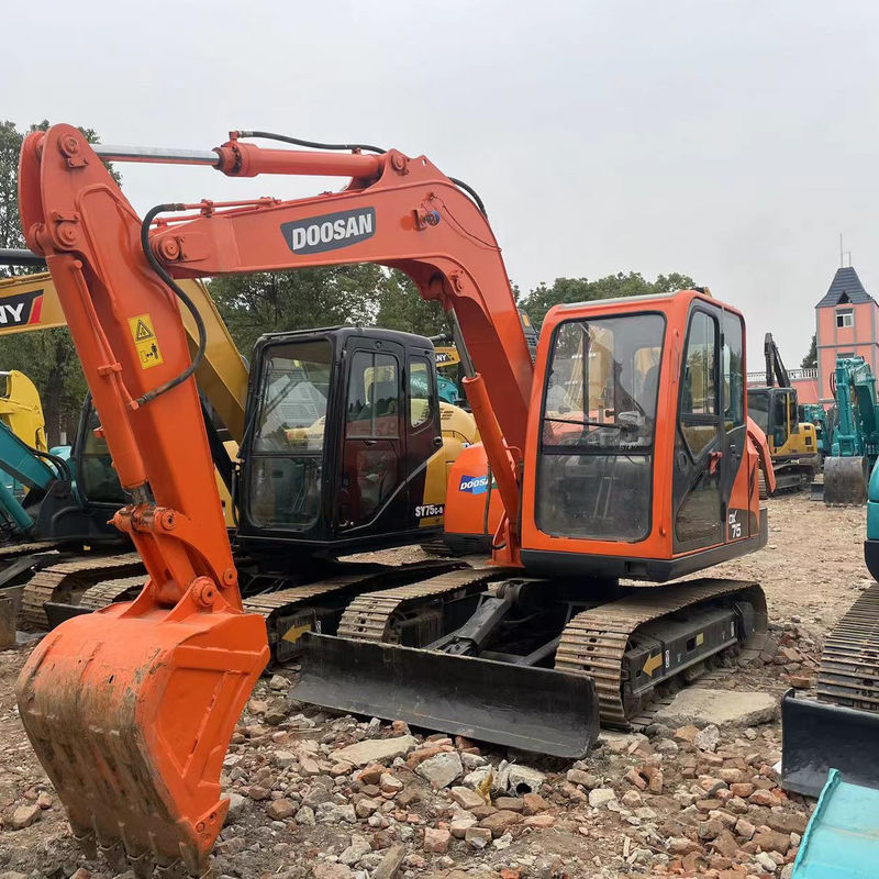 Использованный мини экскаватор Doosan DX75 небольшой экскаватор использованные машины 6 тонн ручной земля экскаватор небольшой экскаватор