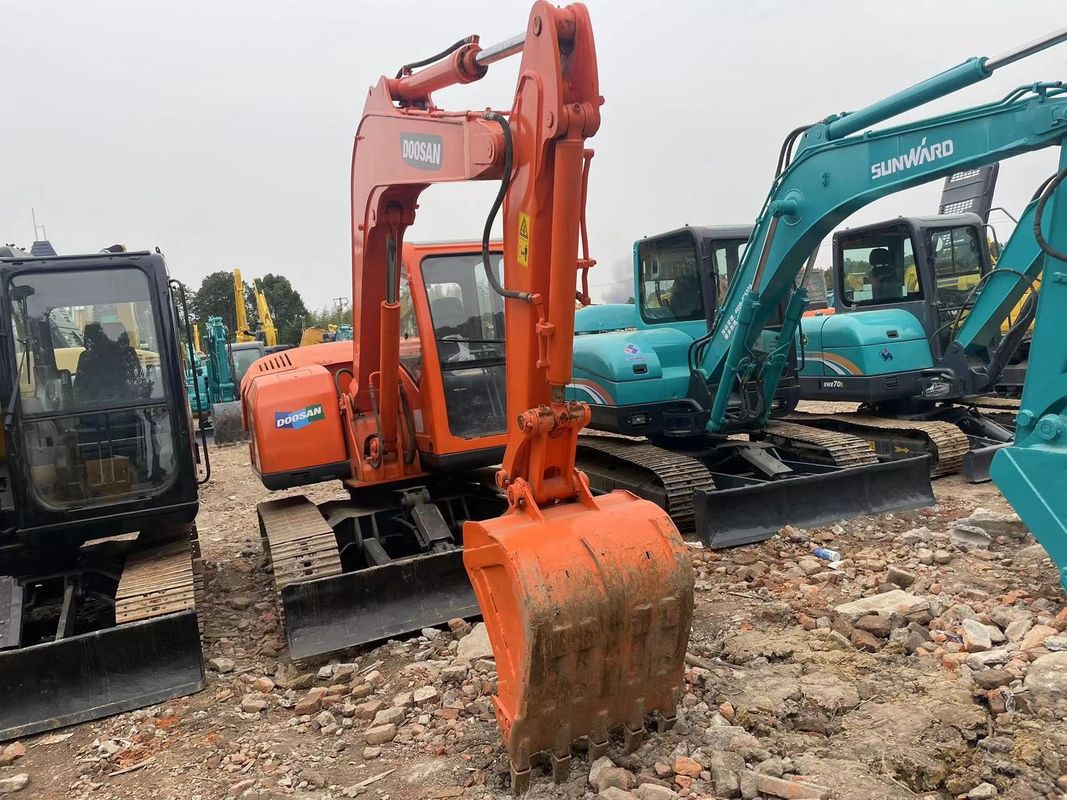 Использованный мини экскаватор Doosan DX75 небольшой экскаватор использованные машины 6 тонн ручной земля экскаватор небольшой экскаватор