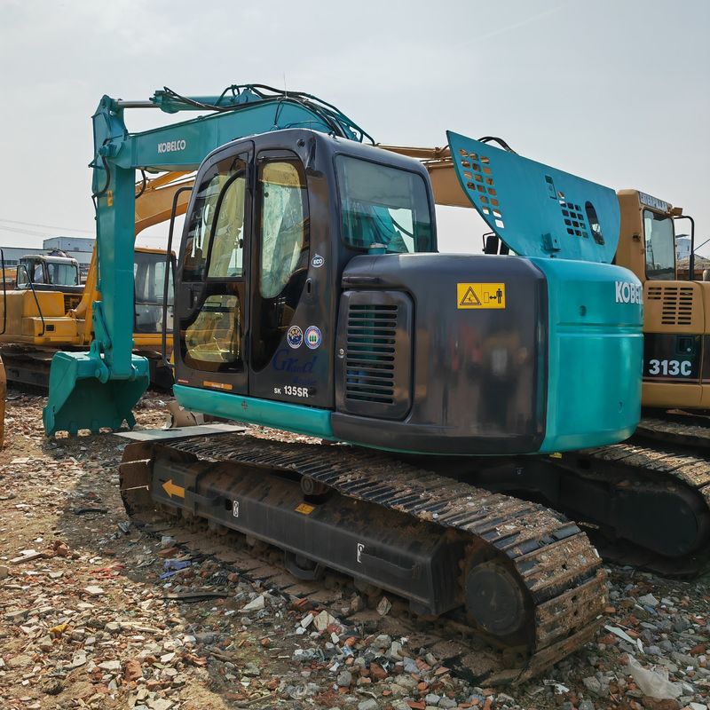 0.7м3 Вместимость ведра 13 тонн Синий цвет Подержанный экскаватор Kobelco Sk 135