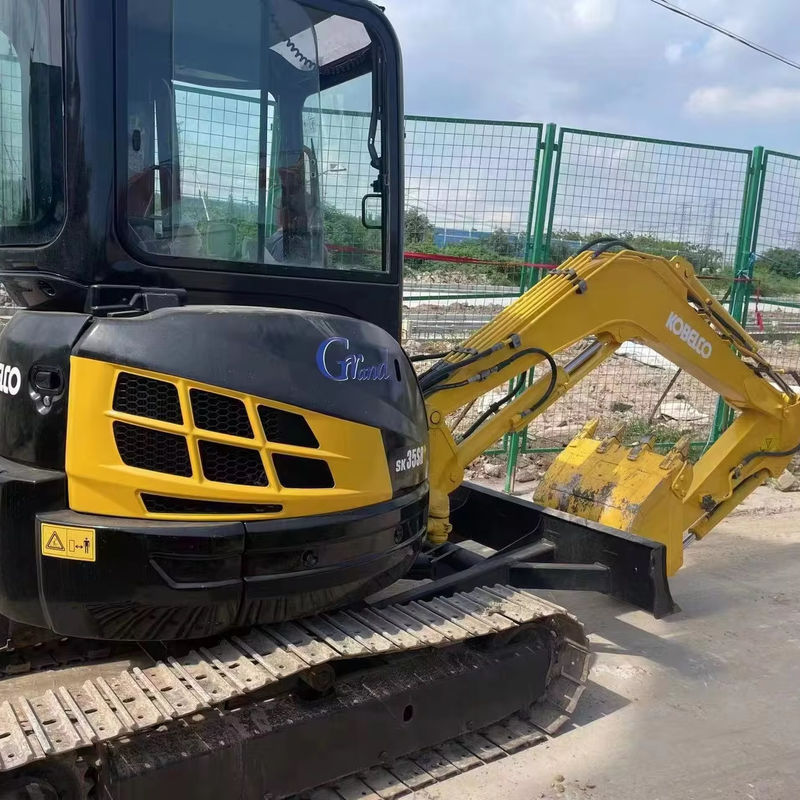 3.5 тонны Kobelco Sk35 Использованный Kobelco экскаватор Magic Screed Синий цвет
