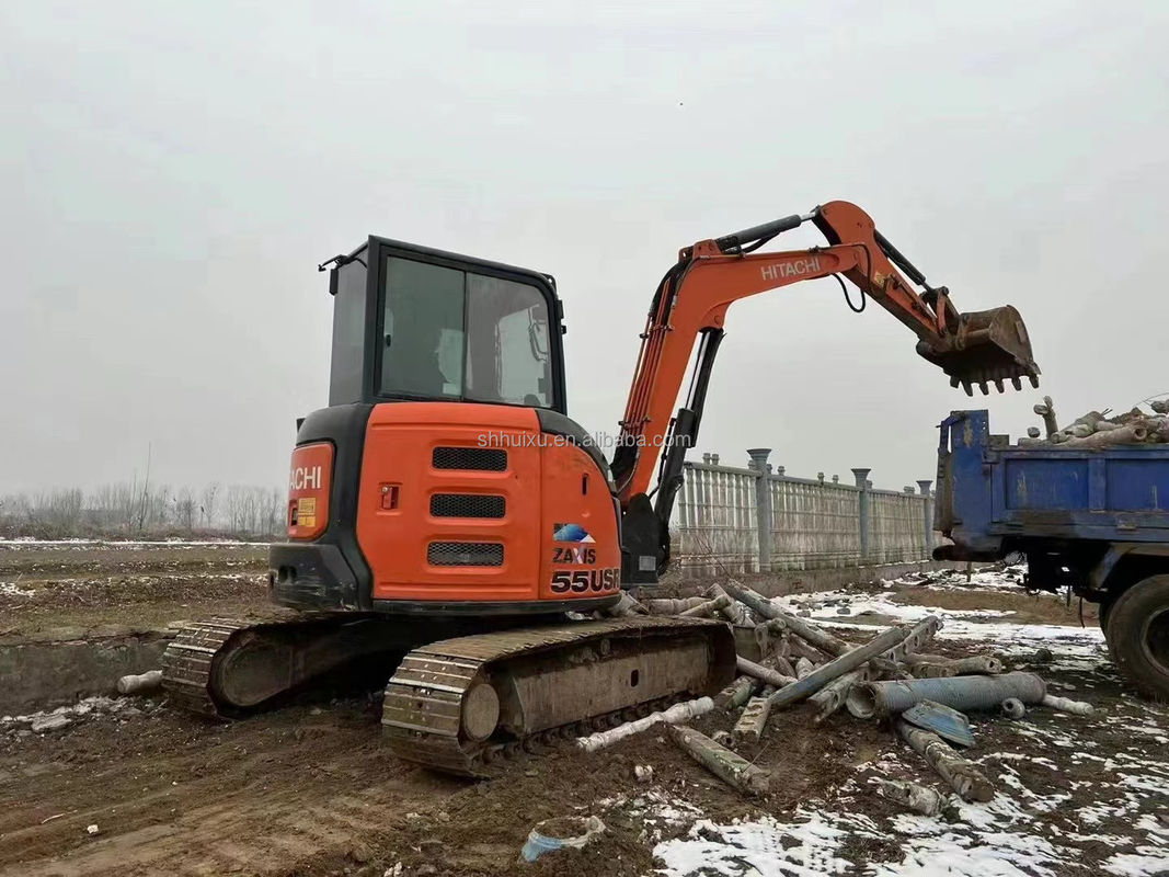 Hitachi горячая продажа Подержанный мини-экскаватор Hitachi ZX55U Дешевая цена/хорошее качество Hitachi ZX55U Подержанный гидравлический экскаватор