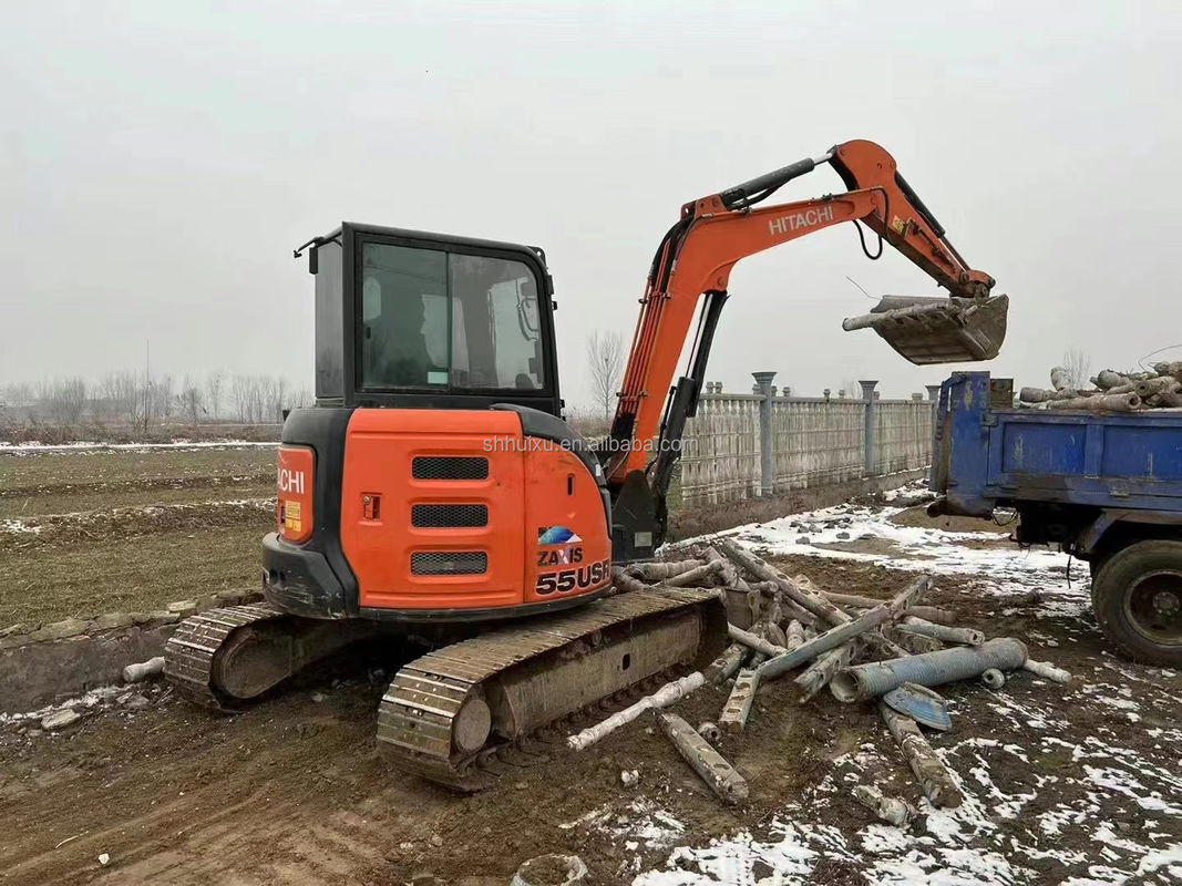 Hitachi горячая продажа Подержанный мини-экскаватор Hitachi ZX55U Дешевая цена/хорошее качество Hitachi ZX55U Подержанный гидравлический экскаватор