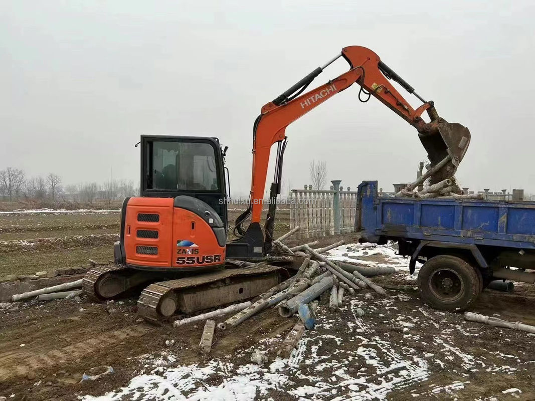 Hitachi горячая продажа Подержанный мини-экскаватор Hitachi ZX55U Дешевая цена/хорошее качество Hitachi ZX55U Подержанный гидравлический экскаватор