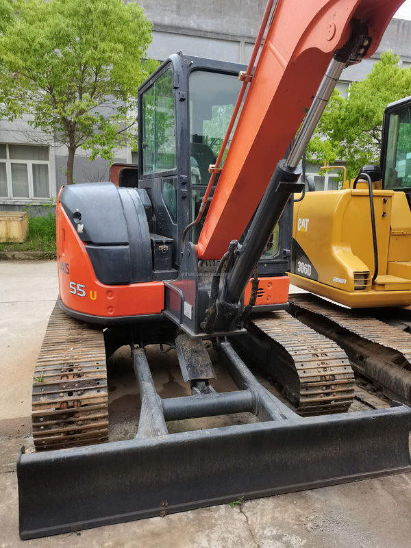 Хитачи на складе Отличное качество Хитачи ZX55U Подержанный гидравлический экскаватор/подержанный мини-экскаватор Хитачи ZX55U Дешевая цена