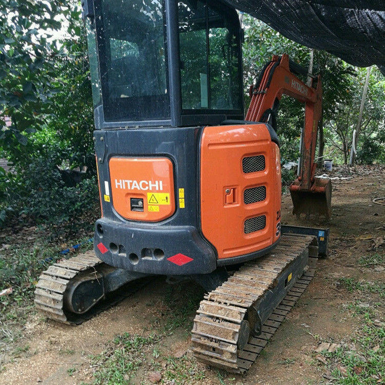 использованный Hitachi ZX35 ползучий экскаватор 3,5 тонны мини-экскаватор ZX35U с приспособлениями гидравлический ZX35U-3