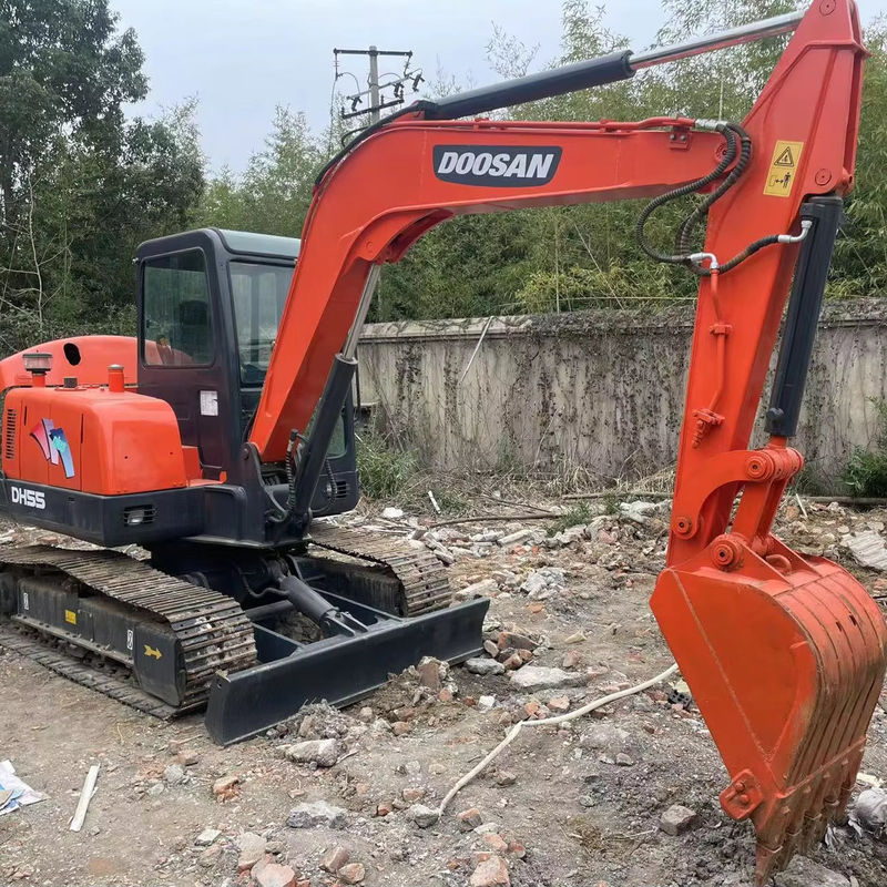 Оранжевый цвет Mini Подержанный экскаватор Cat Doosan Dx55 5,5 тонны