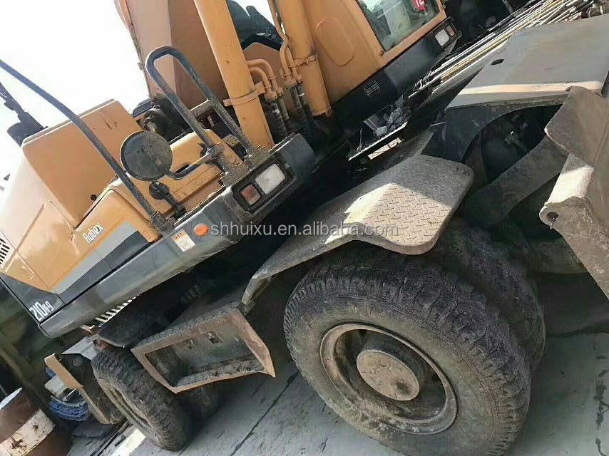 корейский оригинал 2014 года Подержанный экскаватор на колесах Hyundai R210w-9/машина для шин R210w-9 Hyundai на продажу