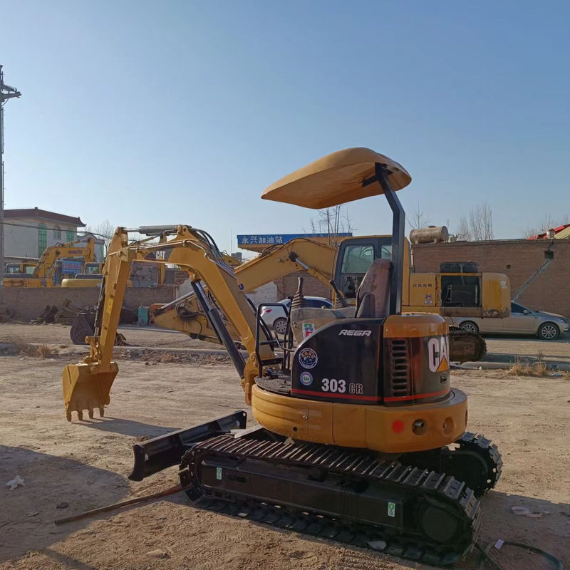 Использованный мини-экскаватор CAT303 без водителя кабины ручной землекопщик Китай мини-копщик