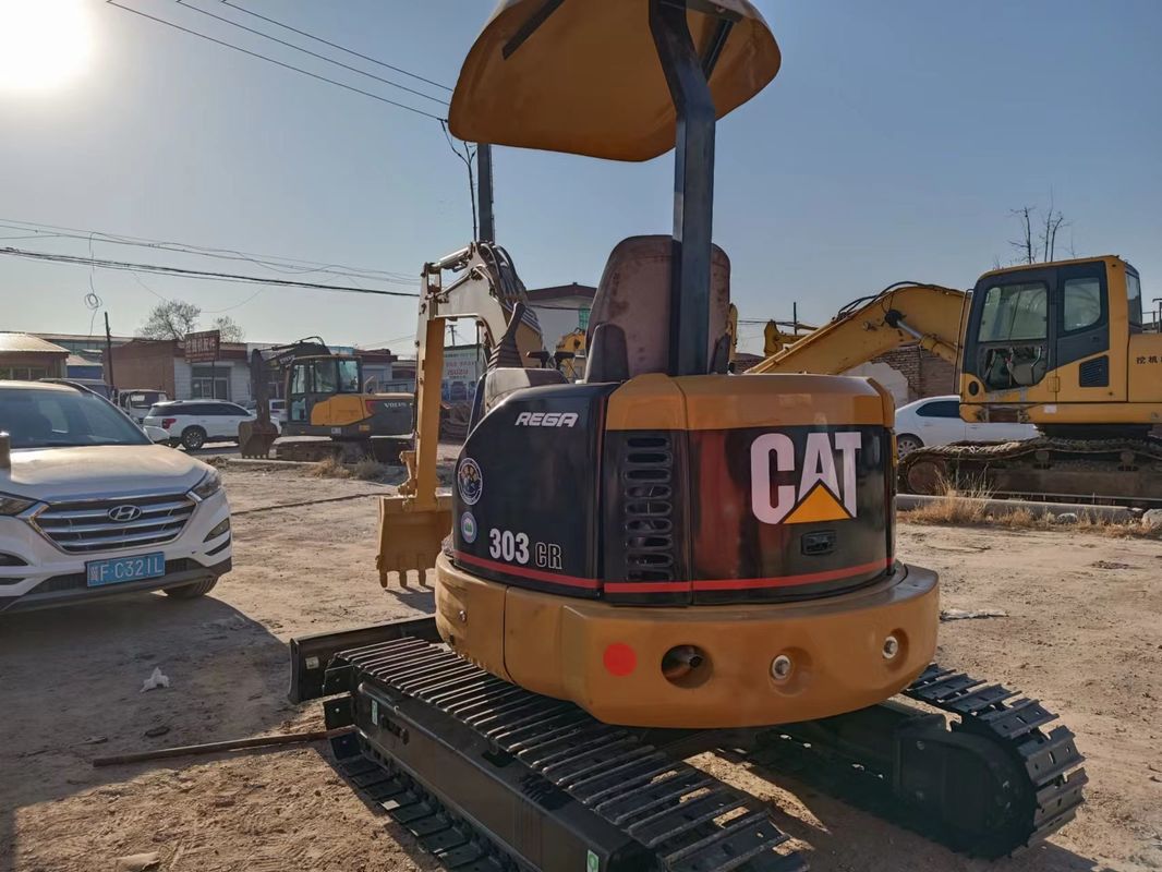 Использованный мини-экскаватор CAT303 без водителя кабины ручной землекопщик Китай мини-копщик