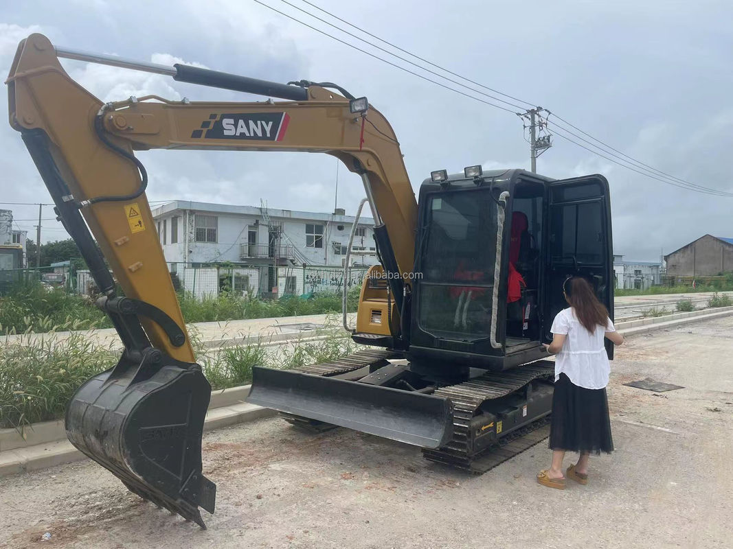 7.5 тонн Использованный экскаватор Sany Вторая рука Sany Crawler Excavator Sany75