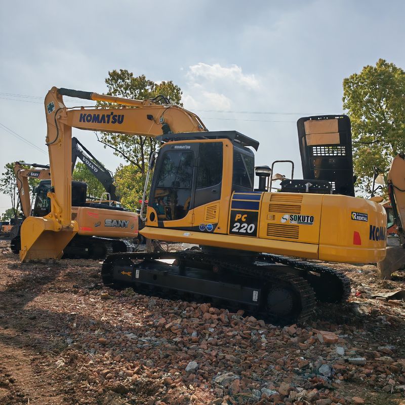 22 тонны Подержанный экскаватор Komatsu Pc220 8 Вторая рука Оригинальный цвет