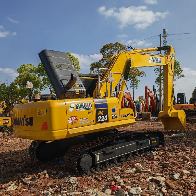 22 тонны Подержанный экскаватор Komatsu Pc220 8 Вторая рука Оригинальный цвет