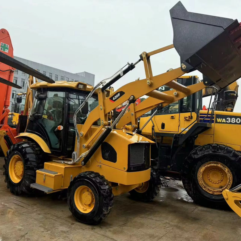 Использованный буровой погрузчик Caterpillar CAT420F буровой погрузчик cat 420f/ подержанный японский буровой двигатель в хорошем состоянии