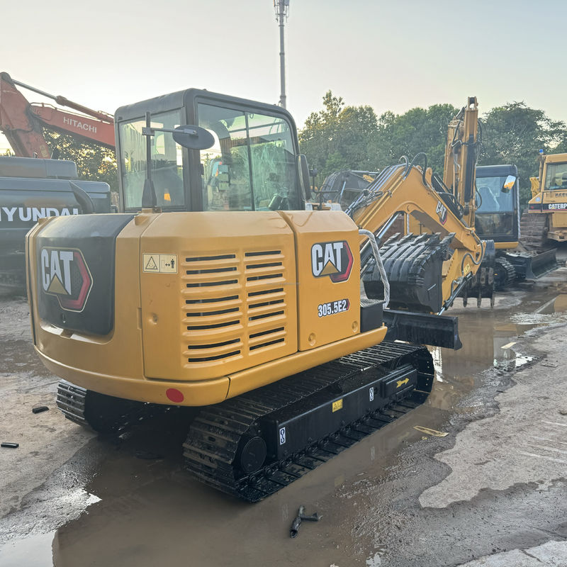 использованный экскаватор cat305.5e/секунду ручная желтая краска использованный ползучий кот 305.5e для продажи