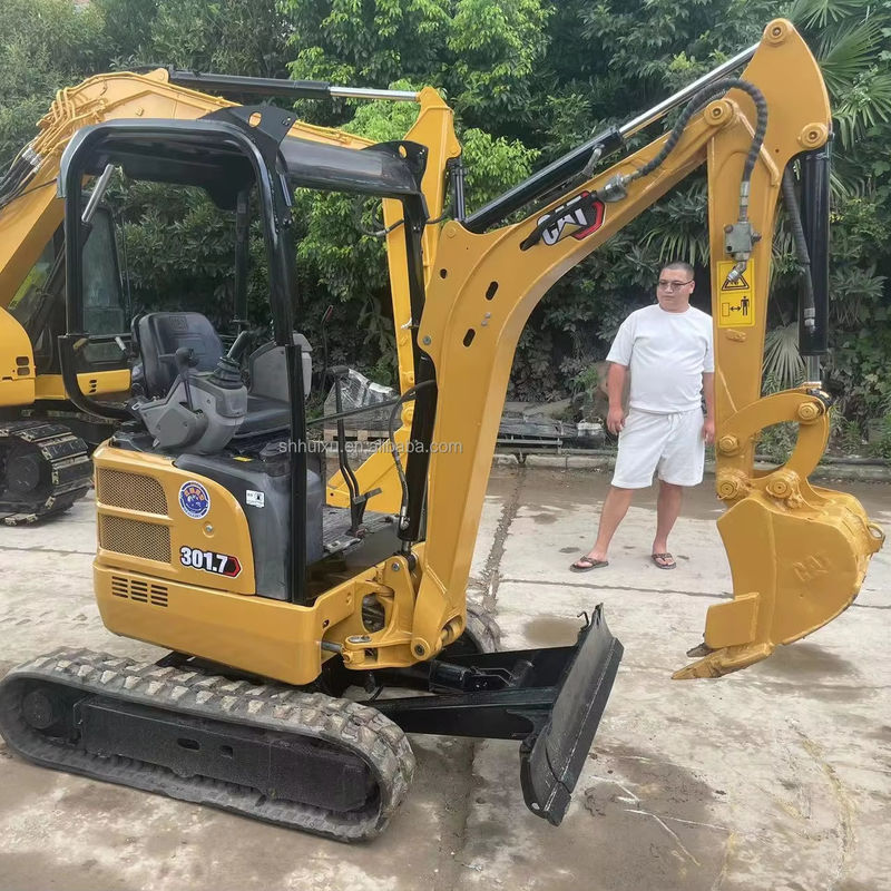 Подержанный мини-экскаватор cat301.7 с резиновой дорожкой/подержанный мини-экскаватор cat301.7 с дешевой ценой для продажи